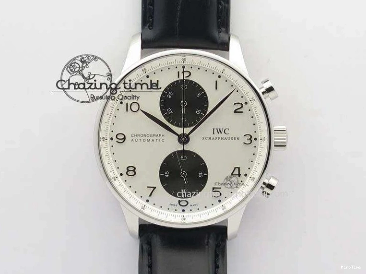 MIROTIME 0101 Portuguese Fa Jones IW544203 SS GSF 1:1 Best Edition White Dial On Leather Strap Trendsetting 7235